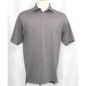 FootJoy FJ Gray Polyester Spandex Golf Polo Shirt Mens Size‎ Medium